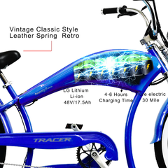 Tracer Twenty5 DS 500W Chopper Cruiser E-Bike