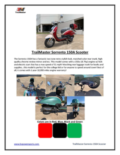 TrailMaster Sorrento 150 Scooter Kick/Electric Start