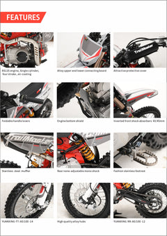 Trailmaster MK125 Dirt Bike JHL Pro Series 125cc Manual E-Start